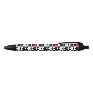 Stylo Noir Formes du coeur