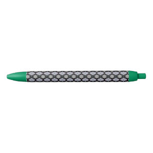 Stylo Noir Formes florales pastel sur fond noir