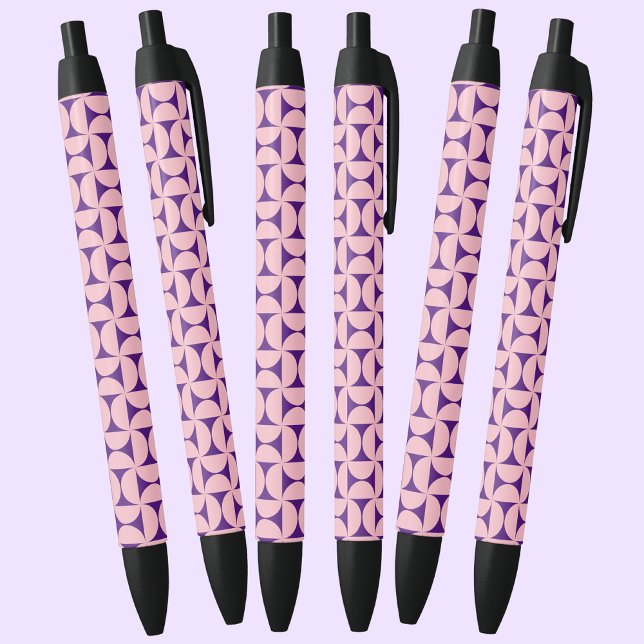 Stylo Noir Formes Géométriques Élégantes Motif En Couleurs Ro (Créateur téléchargé)