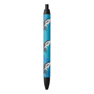 Stylo Noir Fourmilier sur Bleu