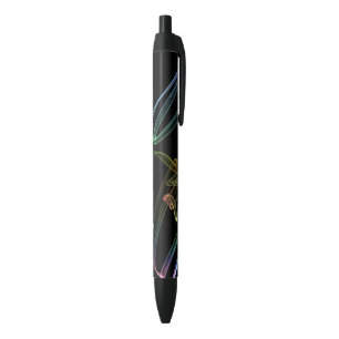 Stylo Noir Fractale de trompette abstraite