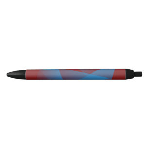 Stylo Noir Fragments bleus flottants