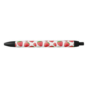 Stylo Noir Fraise d'aquarelle