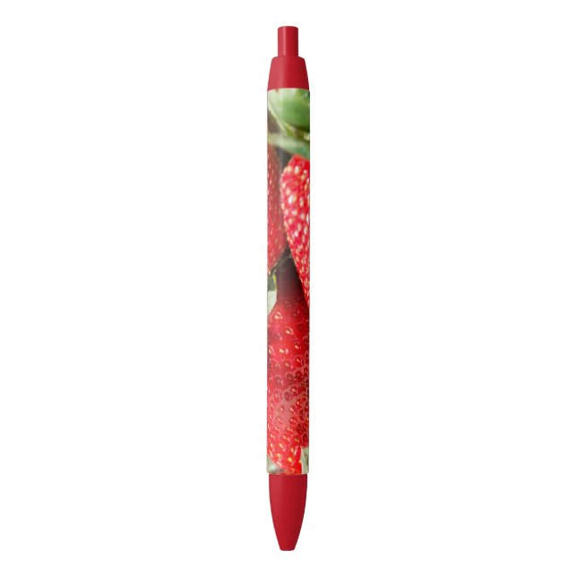Stylo Noir Fraises (devant Vertical)