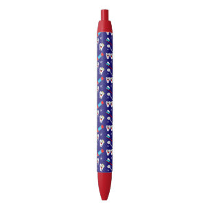 Stylo Noir Fun Dental Clinique Dentiste Dentiste Cartoon Dent