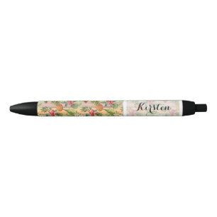 Stylo Noir Fun Tropical Pineappy Fruit Floral Pattern