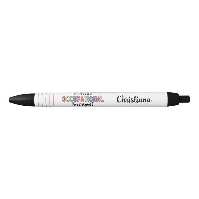 Stylo Noir Futur personnalisé OT ergothérapeute OT étudiant (Devant)