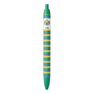 Stylo Noir Gabon Drapeau mignon Patriotique