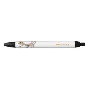Stylo Noir Gecko Reptile personnalisé
