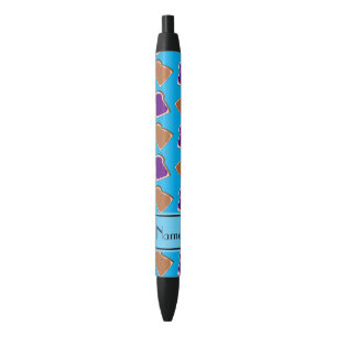 Stylo Noir Gelée nommée personnalisée de beurre d'arachide