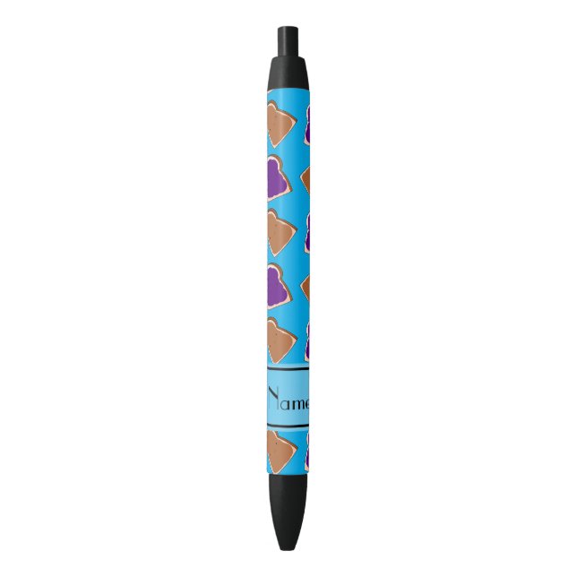 Stylo Noir Gelée nommée personnalisée de beurre d'arachide de (devant Vertical)