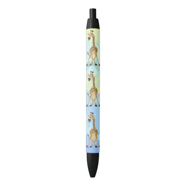 Stylo Noir Giraffe de la Parade Animale (devant Vertical)