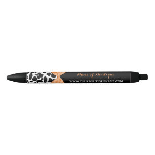 Stylo Noir Girls Giraffe Imprimer Orange Bow Boutique Promoti