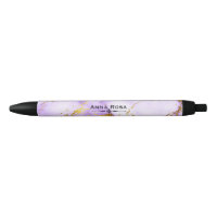 * Gold Lavender Marble Chic Populaire