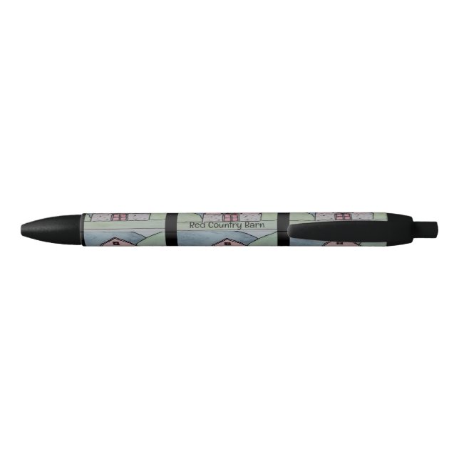 Stylo Noir Grange de campagne rouge (Dos)