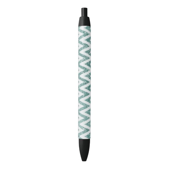 Stylo Noir Gratuit Vert Blanc Chevron Stripes Noël (devant Vertical)