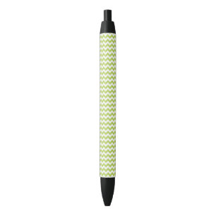 Stylo Noir Green Zigzag, Green Chevron, Motif géométrique