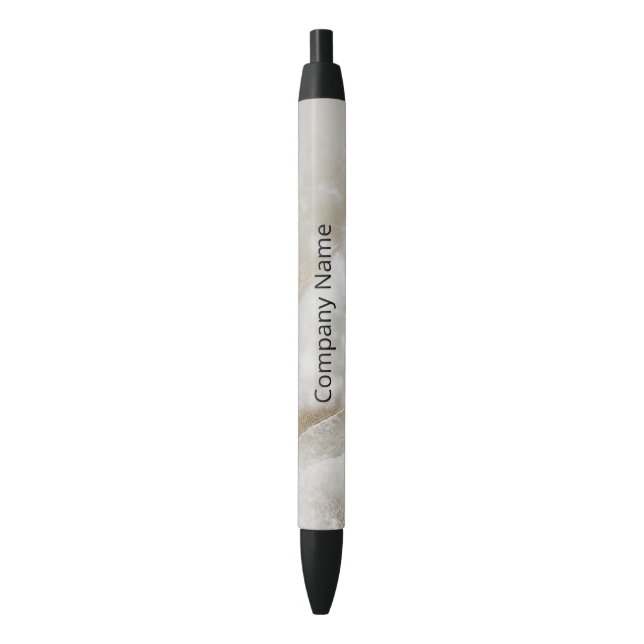 Stylo Noir Gris et Marbre blanc (devant Vertical)