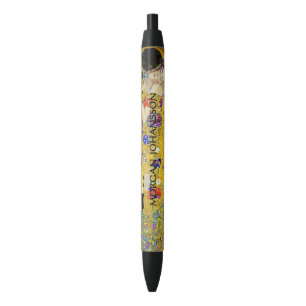 Stylo Noir Gustav Klimt – Le Baiser – Texte personnalisé