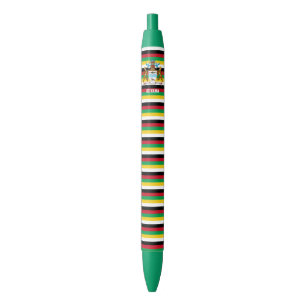 Stylo Noir Guyana Drapeau mignon Patriotique
