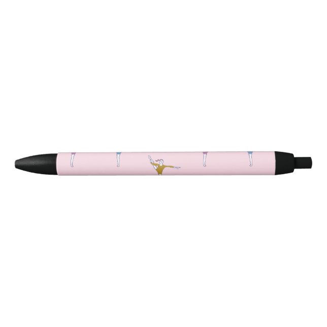 Stylo Noir gymnastique rose (Devant)