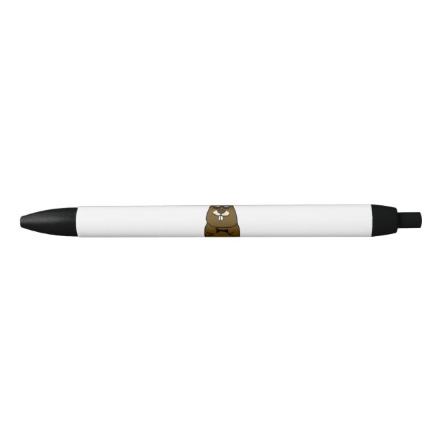 Stylo Noir Habille Groundhog (Devant)