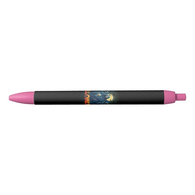 Stylo Noir Halloween de nuit squelette effrayant, Mon humeur  (Devant)