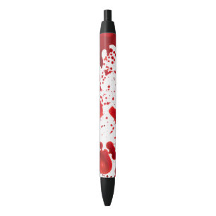 Stylo noir Halloween sanglant