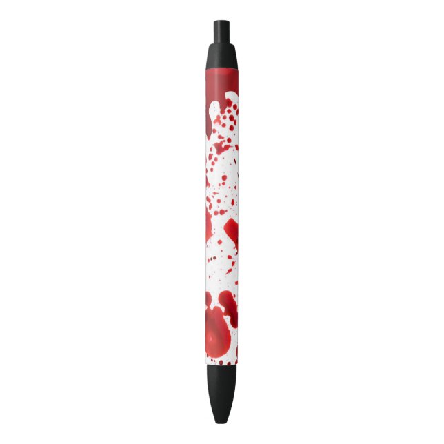 Stylo noir Halloween sanglant (devant Vertical)