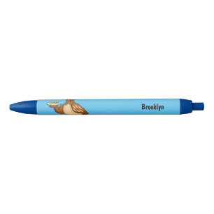 Stylo Noir Happy quail with eggs cartoon