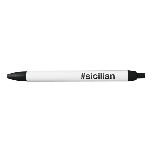 Stylo Noir Hashtag SICILIEN (Devant)
