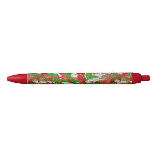 Stylo Noir Haus De Camo Motif Silver Xmas