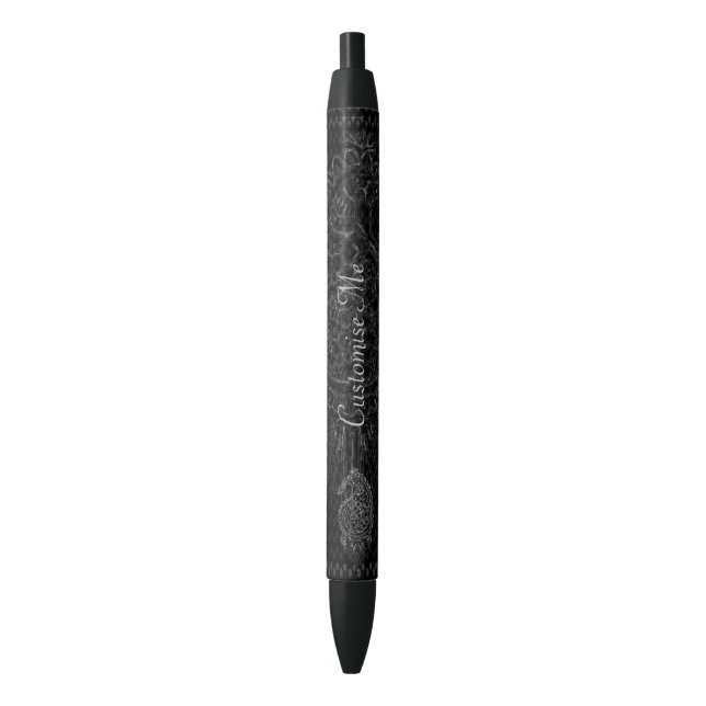 Stylo Noir Henna Peacock (Argent) (devant Vertical)