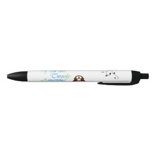 Stylo Noir Hibou de Merci personnalisé