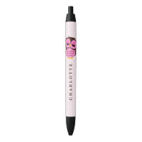 Hibou lunatique rose mignon