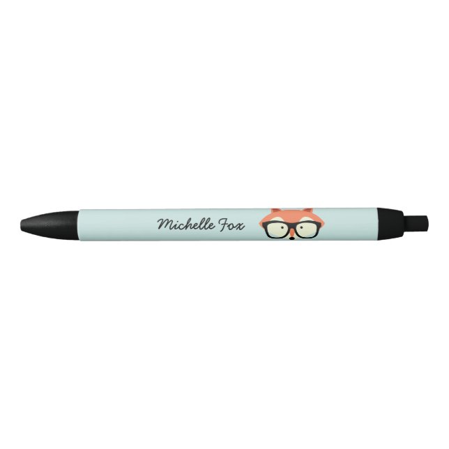 Stylo Noir Hipster Red Fox (Devant)