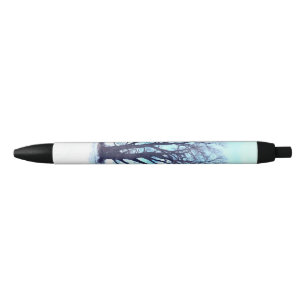 Stylo Noir Hiver bleu
