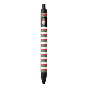 Stylo Noir Hongrie Drapeau mignon patriotique