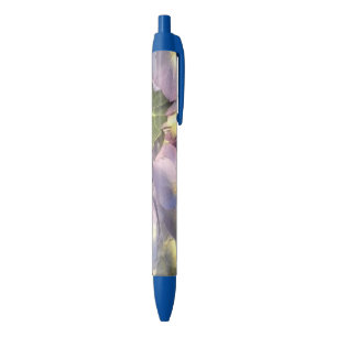 Stylo Noir Hortensias bleus
