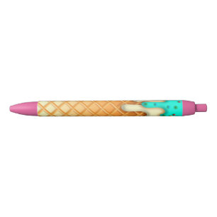 Stylo Noir Ice Cream Drip Gaufle Cone Mint With Sprinkles