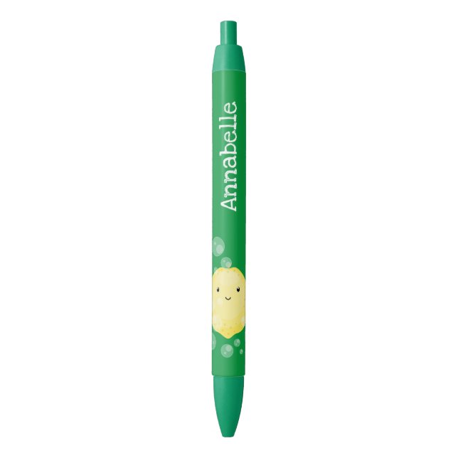 Stylo Noir Illustration de bulles de caricatures de citron mo (devant Vertical)