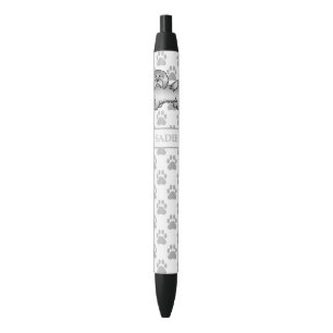 Stylo Noir Illustration de chien de dessin animé Havanais arg