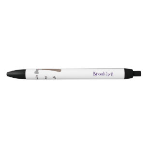 Stylo Noir Illustration de dessin mignon, marteau et ongles