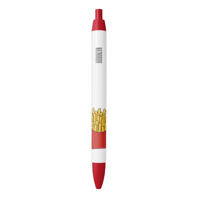 Stylo Noir Illustration de frites (devant Vertical)