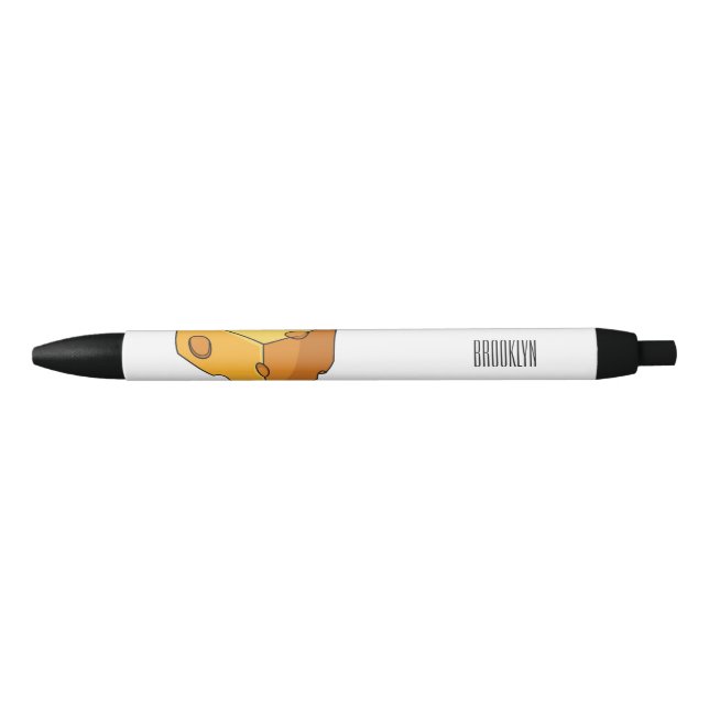Stylo Noir Illustration de fromage (Devant)