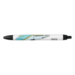 Stylo Noir Illustration de la bande dessinée d'un train à bal