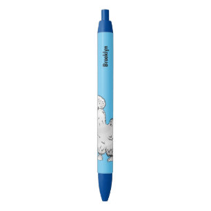 Stylo Noir Illustration de la caricature du poulet Silkie