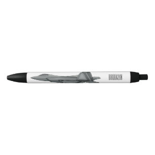 Stylo Noir Illustration de l'avion de chasse