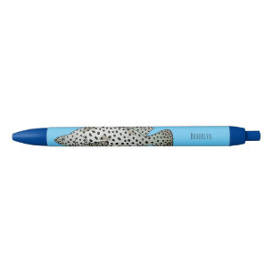 Stylo Noir Illustration de poisson mérou bossu de style carto
