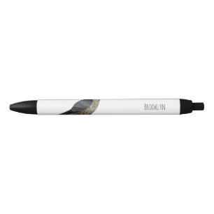 Stylo Noir Illustration d'oiseau de faucon pèlerin